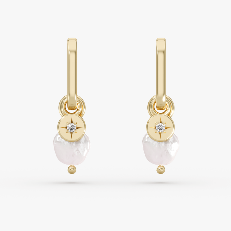 Cosmic Duo Charm Hoops